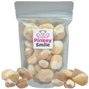 Freeze Dried Candy S'mores Salt Water Taffy 2 oz - Cut To Bite Sized Pieces - Ships In Box - Deliciously Crunchy, Intense Flavor, Lightweight Snack