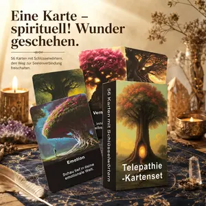 German Psychic Oracle Card Set, 56 Tarot Cards, Spiritual Guidance Self-Discovery, Divination Tool, European Style Gift, Energy Cards