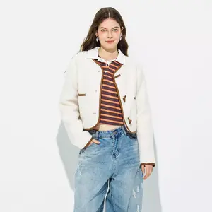 Women's Faux Horn Toggle Fleece Jacket - Wild Fable Cream XS