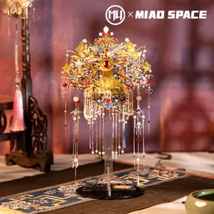 MU Phoenix Dance Crown 3D Three-Dimensional Metal Puzzle Handmade DIY Educational Brain Teaser Toy Desktop Office Decoration Stress Relief Gift for Girlfriend Birthday Christmas Halloween Multicolor Collector's Edition