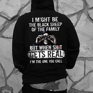 I MIGHT BE THE BLACK SHEEP OF THE FAMILY Skeleton With Telescope Print Men's T-Shirt / Hoodie / Sweatshirt, Bold Statement Shirt for Independent Souls