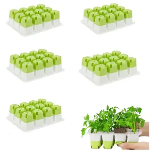 Pro-Grade Plant Germination Trays: 6 Large Silicone Seedling Starters with Drainage Holes, for Indoor/Outdoor Gardening