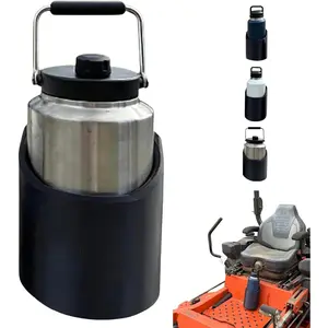 Magnetic Bottle Holder, Big Magnetic Bottle Mounts for 46, 50, 64 Oz, Heavy Duty Magnetic Drink Holder, Portable Magnetic Drink Holder for Tractor Fridge Yacht RV Forklifts Bus Lawnmower Truck (Without a Cup) Tumbler Drinkware 46Oz