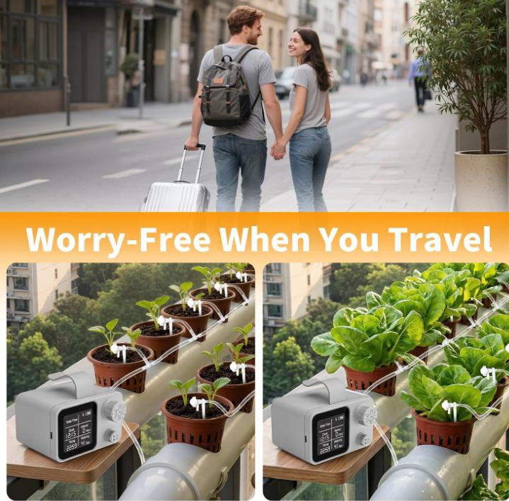 Automatic drip irrigation kit, ennvaofficial 15-pot indoor potted plant support system, automatic indoor plant watering system, equipped with a digital programmable watering timer Automatic drip irrigation kit, ennvaofficial 15-pot indoor potted plant support system, automatic indoor plant watering system, equipped with a digital programmable watering timer