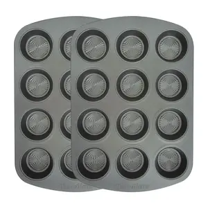 Taste of Home Set of (2) 12-cup Non-Stick Metal Muffin Pan