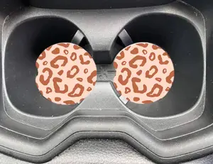Cheetah Print Car Coasters