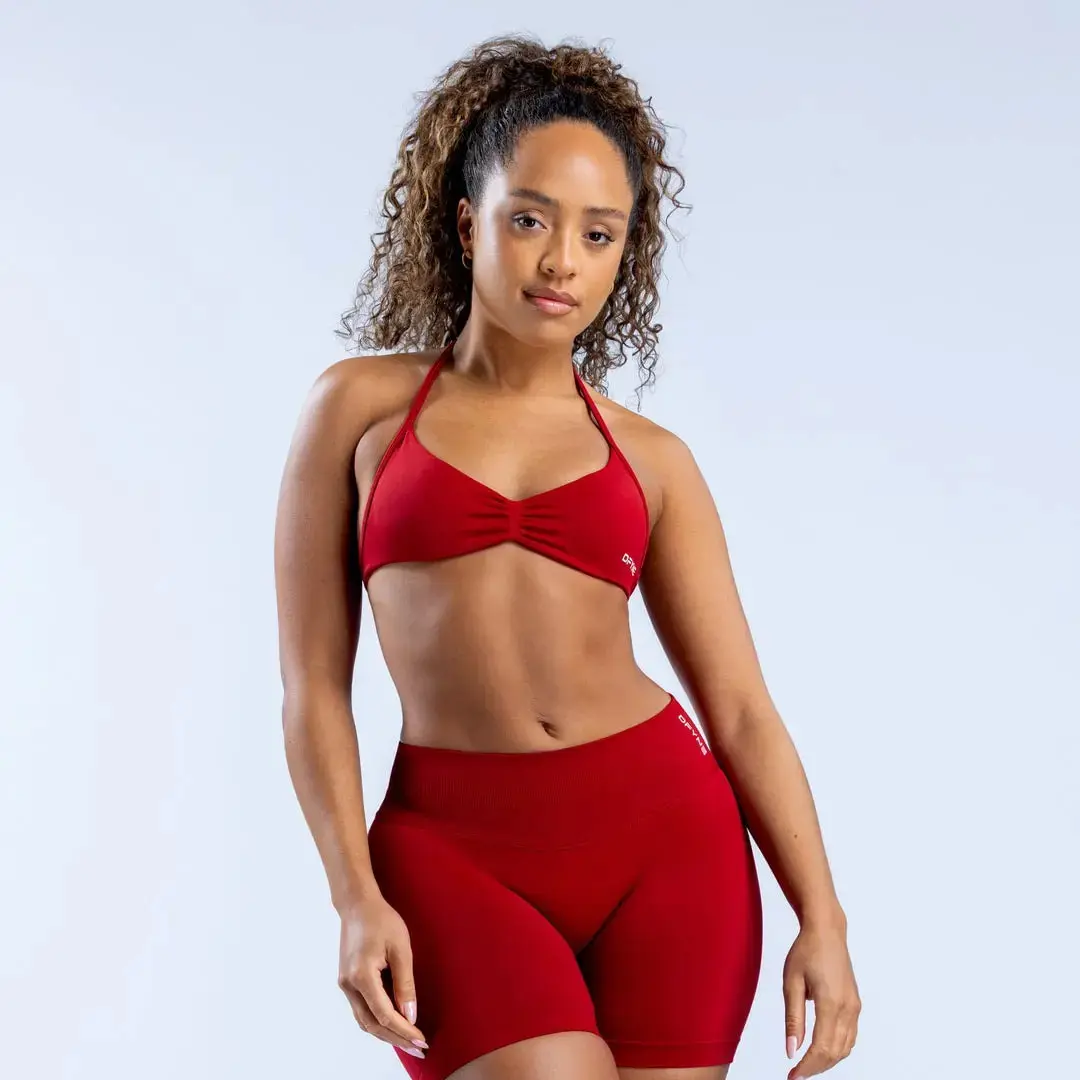 Dfyne Women's Impact 2-Piece Seamless Gym Workout Set - Strappy Sports Bra & Sculpting Baselayer Leggings for Yoga & Training, Gym Workout Sets Pack, Female
