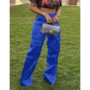 Satin Cargo Pants