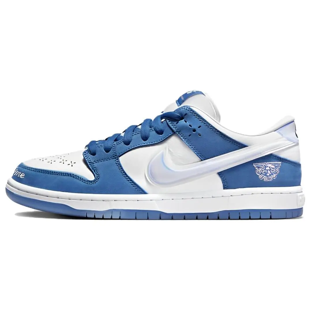 Nike SB Dunk Low Born X Raised One Block At A Time Skate Shoes Unisex White FN7819-400