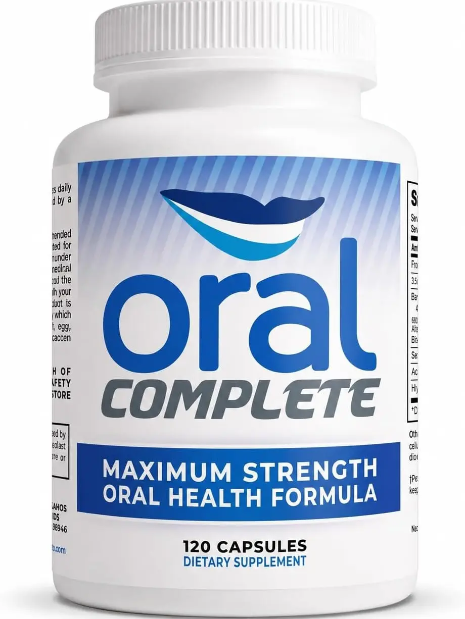Oral Complete 11-in-1 Dental Probiotics Capsules - 120 Count Healthcare Supplement, Advanced Bad Breath Treatment, Tonsil Stone Relief with BLIS K12, Ashwagandha & Collagen