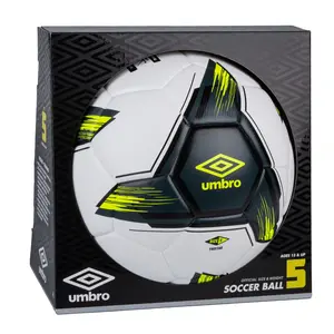 Umbro Tristar Size 5 Adult and Teen Soccer Ball, White/Gray/Yellow Umbro