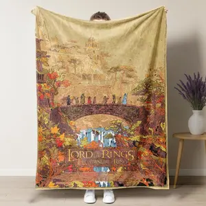 Lord Of The Rings Flannel Throw  Ultra Soft Warm Fabric All Season Comfort Perfect For Sofa Bed nap Chair Decor Durable Machine Washable Long Lasting Quality blankets,holiday gift Dream Weave Home