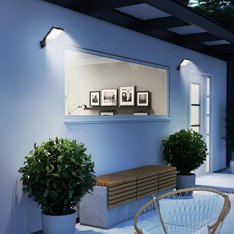 1pc/4pcs Solar Motion Wall Lights Outdoor, 3 Modes Security Lights No Wiring Needed, Du Rable Plastic Polished Finish for Garden, Path, Patio, Warehouse Safety Lighting, Solar Motion Lights, Pathway, Wallmounted Lights, Rechargeable Lights