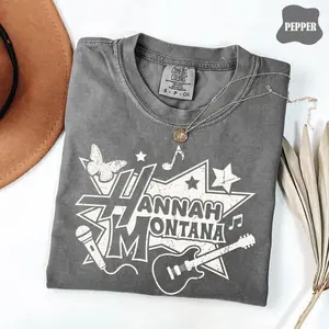 Comfort Colors Hannah Montana 20th Anniversary Shirt, Retro Miley Stewart Pop Star Tee, Magic Kingdom Tee, Disneyland Family Trip 2026 Shirt 46W