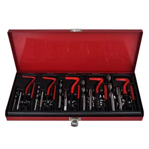 212 MAIN HSS Steel Thread Repair & Insert Tool Set (131 Pieces) - M5-M12 Sizes, Comprehensive Kit for Workshop and Auto Garage, Cycling Maintenance