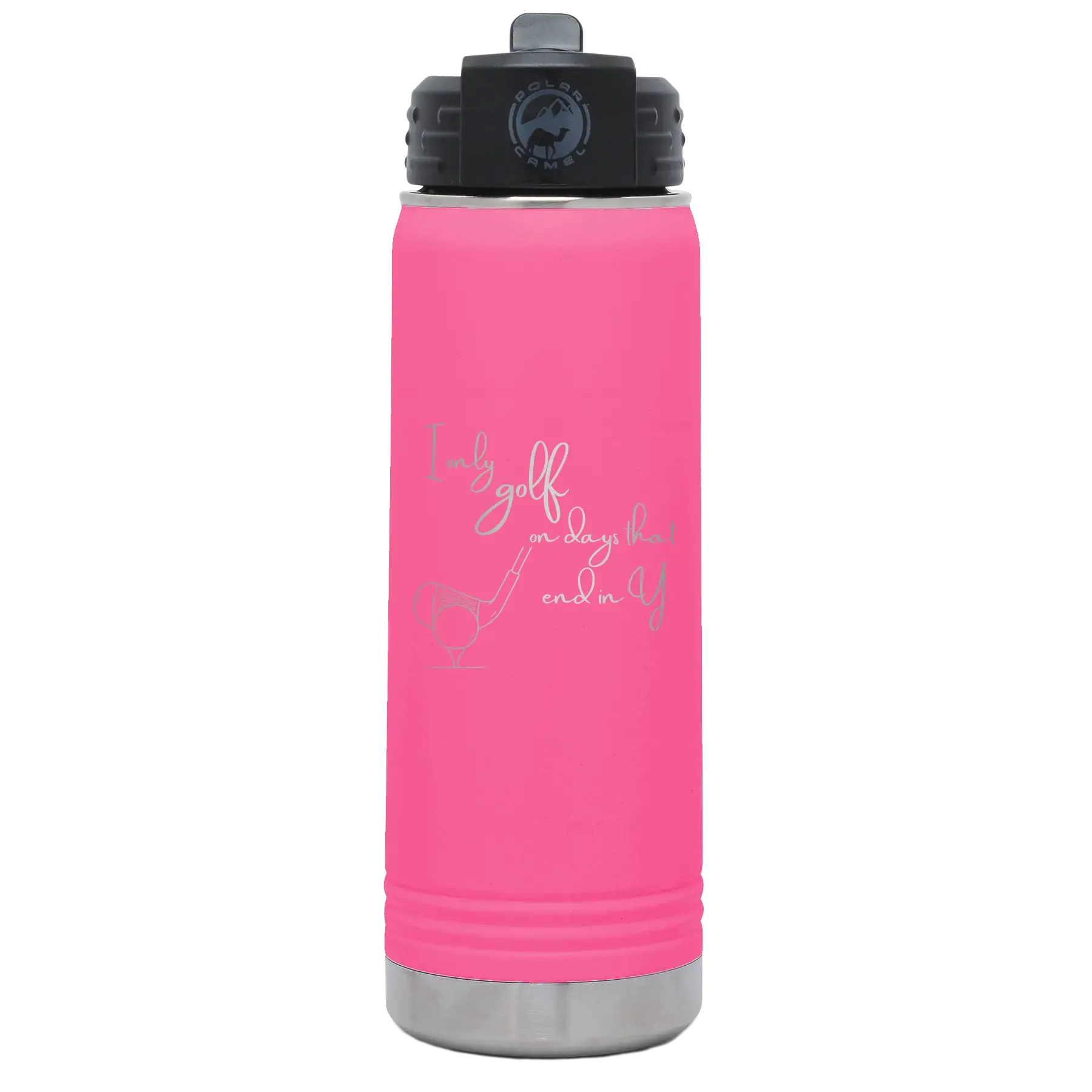 Personalized Days that end in Y 20 oz Water Bottle - Pink