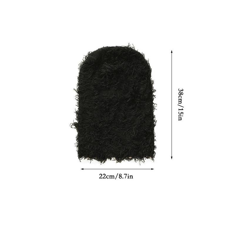 Solid Color Fuzzy Balaclava Mask, 1 Count Warm Windproof Thermal Ski Mask, Outdoor Knit Headgear for Men & Women, Camouflage Balaclava