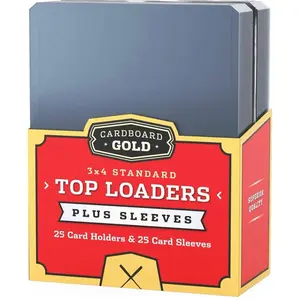 Cardboard Gold 3x4 Standard 25ct Top Loaders & 25ct Sleeves