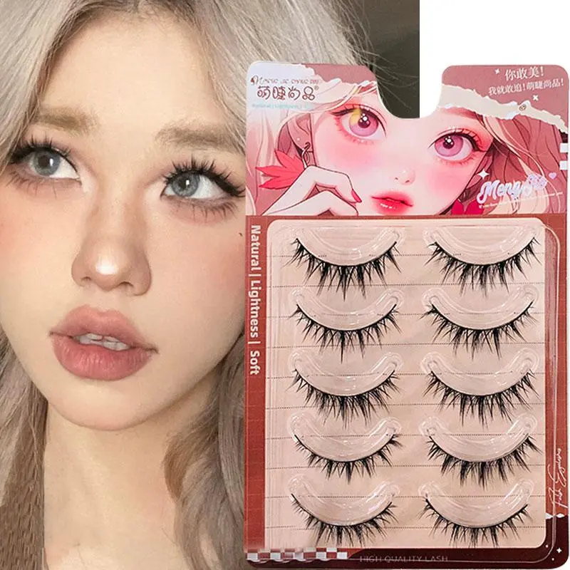 Manga Lashes 21-Styles Thick Eyelash Clusters Natural False Eyelashes Clear Thin Stem Fake Eyelashes M08 Eyelashes Korean Makeup 2026 New