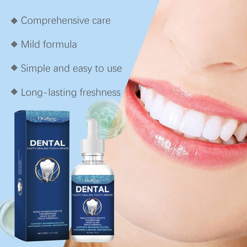 Oralhoe Daily Tooth Armor Liquid Drops with Nano Hydroxyapatite & Theobromine for Fresh Breath & Sensitive Teeth Support Mild Formula for Everyday Use Dental Care Spray Protects Teeth And Reduces Stains. Your Teeth Are Naturally Clean And Shiny