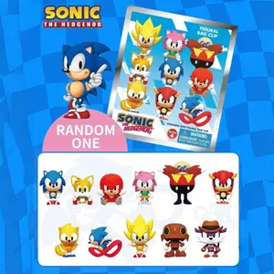 1PC Sonic Officially Licensed Sonic 3D Anime Character Mystery Bulk Bag Clip Keychain Sonic Tails or Other Character Random One Cute Cartoon Style Blind Bag Keyring Adorable Decorative Bag Ornaments Anniversary Christmas New Year Festival for Friends