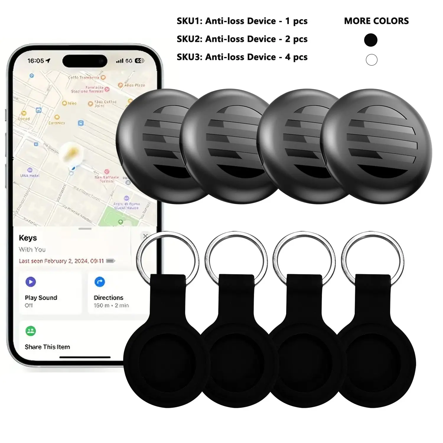1/2/4Pack Smart GPS Tracker, 1 Count Mini Locator Compatible with Android Google Find Hub, Anti-loss Alert Device, GPS Smart Device, Anti-loss Locator for Car Keys, Pet, Elderly, Wireless Positioning Tracker