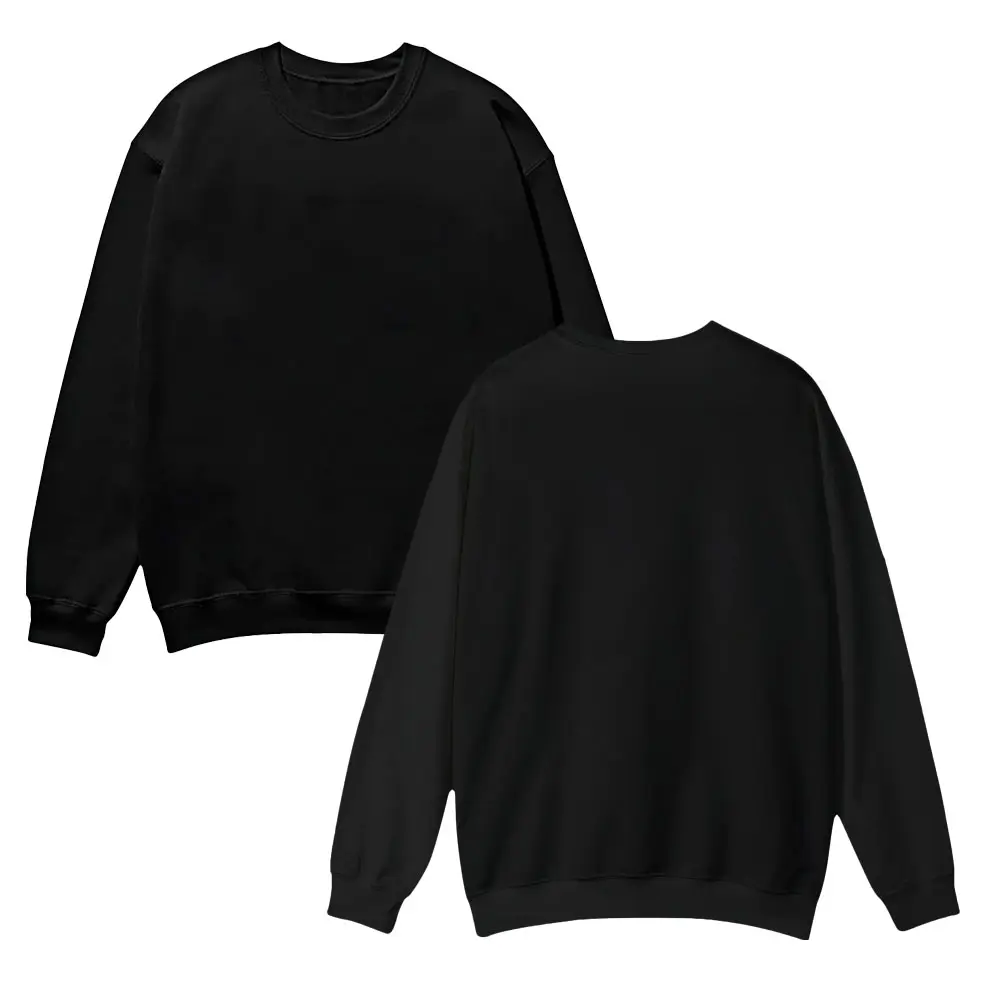 Unisex Cotton Blend Crewneck Sweatshirt, Soft Long Sleeve Athletic Pullover Top for Casual Streetwear and Loungewear, Fabric