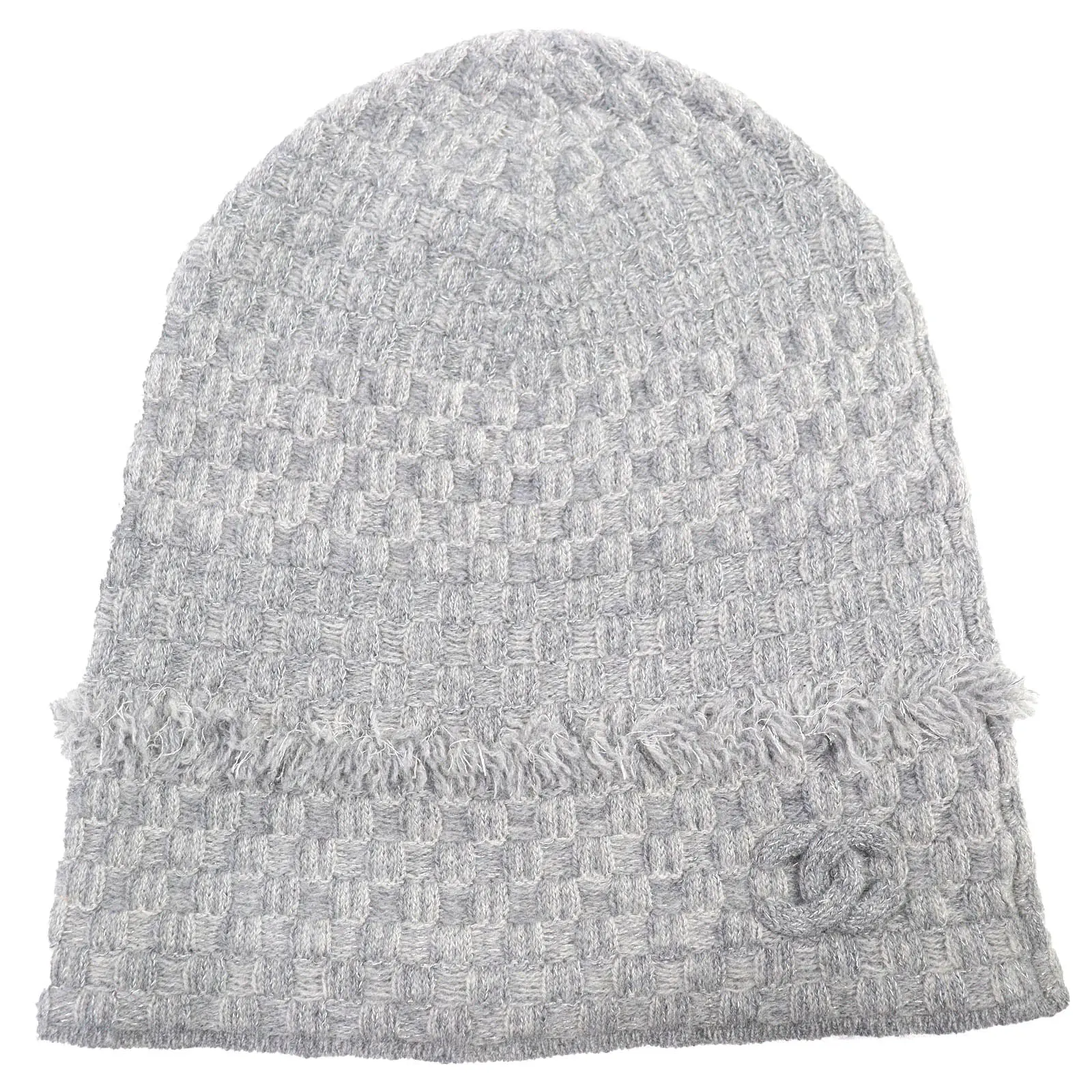 Pre-owned CHANEL Others Small Leather Goods COCO Mark Cashmere Knit Cap