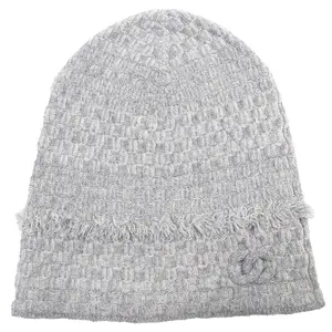 Pre-owned CHANEL Others Small Leather Goods COCO Mark Cashmere Knit Cap