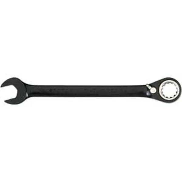 Proto B946039 Black Chrome Combination Reversible Ratcheting Offset Wrench - 36mm, Anti-Slip Design, High-Strength Chrome-Vanadium Build, Ratchet Lever, for Specialty Spline Bolts & Metric Fasteners, 3.14 lbs, Double-Ended Spanners & Wrenches Category