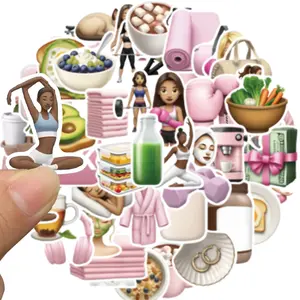 50Pcs Gym, Workout and Weightlifting Stickers for Water Bottle & Laptop - Workout Gifts for Women, Mom - Waterproof Vinyl Decals, Fitness Stickers, Gifts for Women & Men