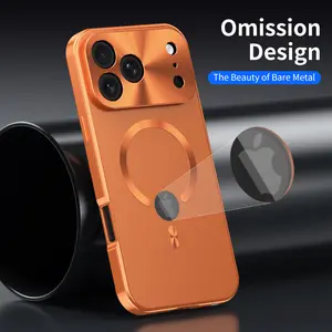 Protective Customized Smartphone Case for iPhone 17 Pro Max, Plastic Back (Not Full Metal PC Back) with Metal Frame, Full Coverage Privacy Screen Protector & Lens Protection, Magnetic TPU Back, International Warranty, Handheld Device Casing Accessory
