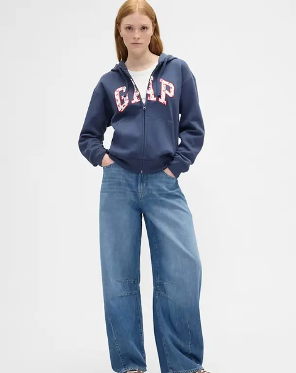 aphrodite PA フェイスマスク 青 Relaxed Gap Logo Zip Hoodie_Navy Cherries - TikTok Shop
