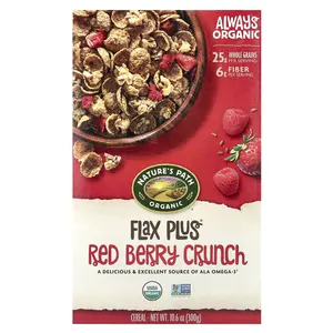 Nature's Path Organic Flax Plus® Cereal, Red Berry Crunch, 10.6 oz (300 g) Nature's Path Organic Flax Plus® Cereal, Red Berry Crunch, 10.6 oz (300 g)