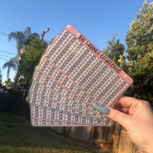 10 dollar savings challenge WITHOUT envelope (rainbow) | A6 Size