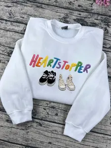 Embroidered heartstopper Sweatshirt, embroidered Hoodie, movie  Crewneck,Gift for Fantasy Lovers, Cozy Sweatshirt
