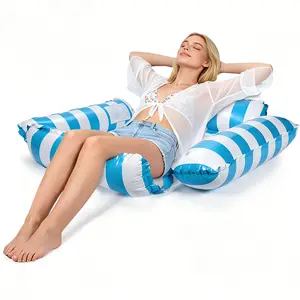 Multi-Mode 4-In-1 Inflatable Pool Float Hammock Chair, Floating Pool Lounge Chairs for Adult Heavy Duty, Beach Vacation Essentials for Party Summer Water Beach Lake Fun Father'S Day Gifts Tiktokshopsummerturnup