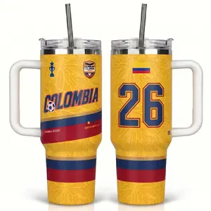 Colombia 26 Tumbler 40oz/30oz, Retro Colombian Cup, Drinkware Keep Warm/Cold, Game Day Accessory Fan Gift