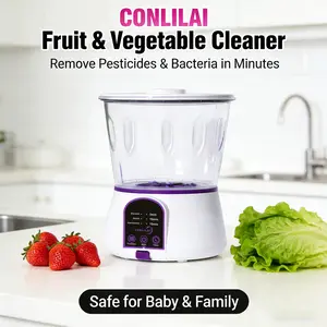 CONLILAI Fruit & Vegetable Cleaner - Keep Your Family Safe from Pesticides, Hydroxy Ion Water Purification, Quick & Easy to Use, Perfect for Kitchen