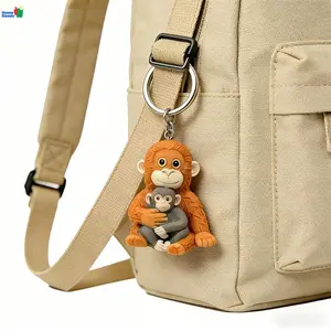 Cartoon Orangutan Resin Pendant |   Mini Hanging Ornament for Bag, Phone Lanyard, Home Wall, Stylish Daily Accessory, Perfect Small Gift for Birthdays & Festivals