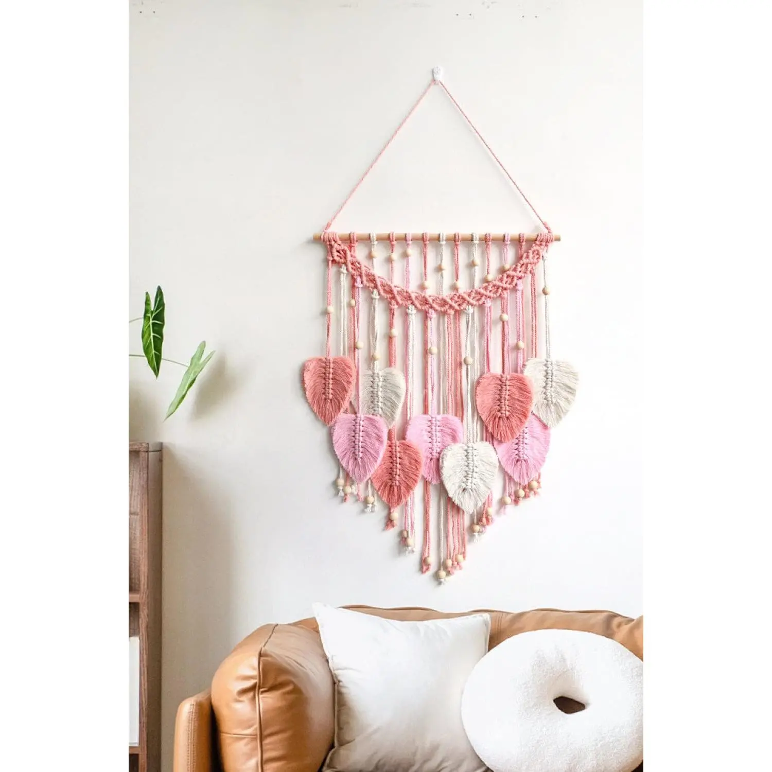 Macrame Leaf Fringe Wall Hanging