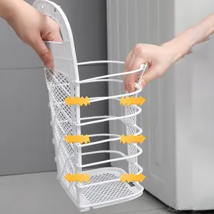 1 Pack New Wall Mounted Dirty Clothes Hamper Foldable Hanging Laundry Basket for Bathroom Bedroom Staircase Multi Functional Storage Organizer