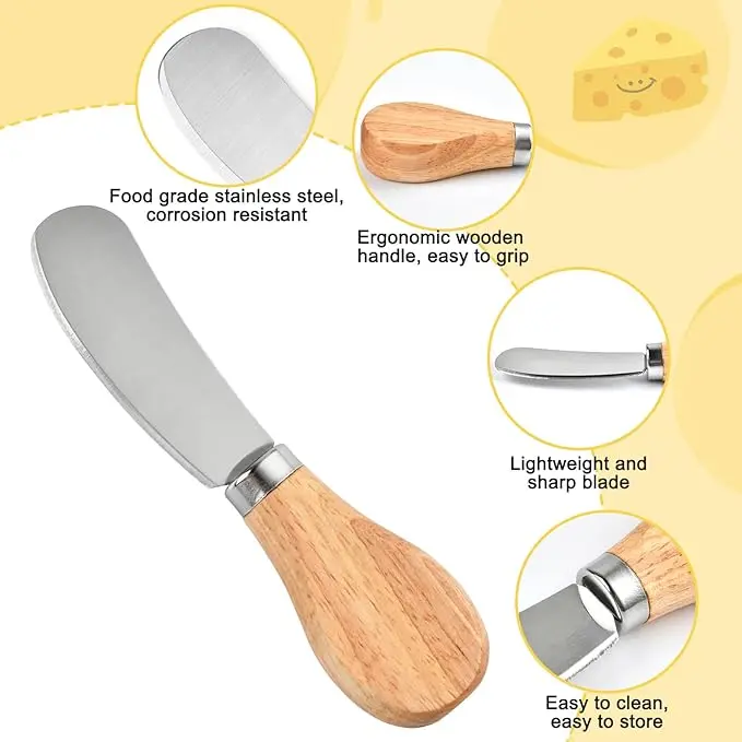 Unisex Compact Reusable Stainless Steel Butter Knife - 1 Pack Dishwasher-Safe Round Blade Multi-Purpose Kitchen Spreading Knife for Home Cooking Daily Use, 1 Box (1 Piece)