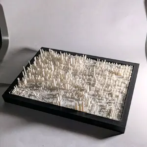 Cityscape of Your Choice 3D Printed Model Display (6.8x4.8in)
