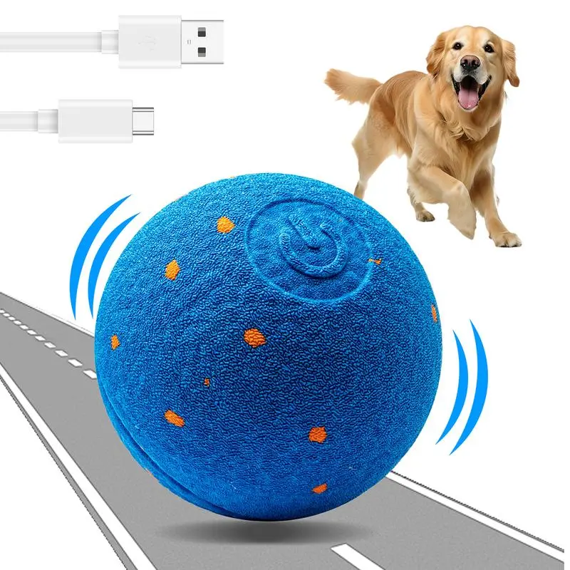 Smart Interactive Dog Toy, Automatic Moving, Bouncing, and Rotating, Aggressive Chewers - Bouncy & Throwable,E-TPU Material,  Active Rolling Ball for pet,Fun toys, pet accessories