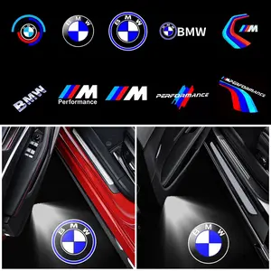 Car LED HD Projection Welcome Light, Car Ambient Decorative Ground Lamp, Door Sensor Lighting Upgrade Accessory, Easy Install for BMW 3 Series G20 G21,8 Series G29 Z4,M4 M G02,M8,X7 G07,1 Series,2 Series,4 Series,i4，ix4
