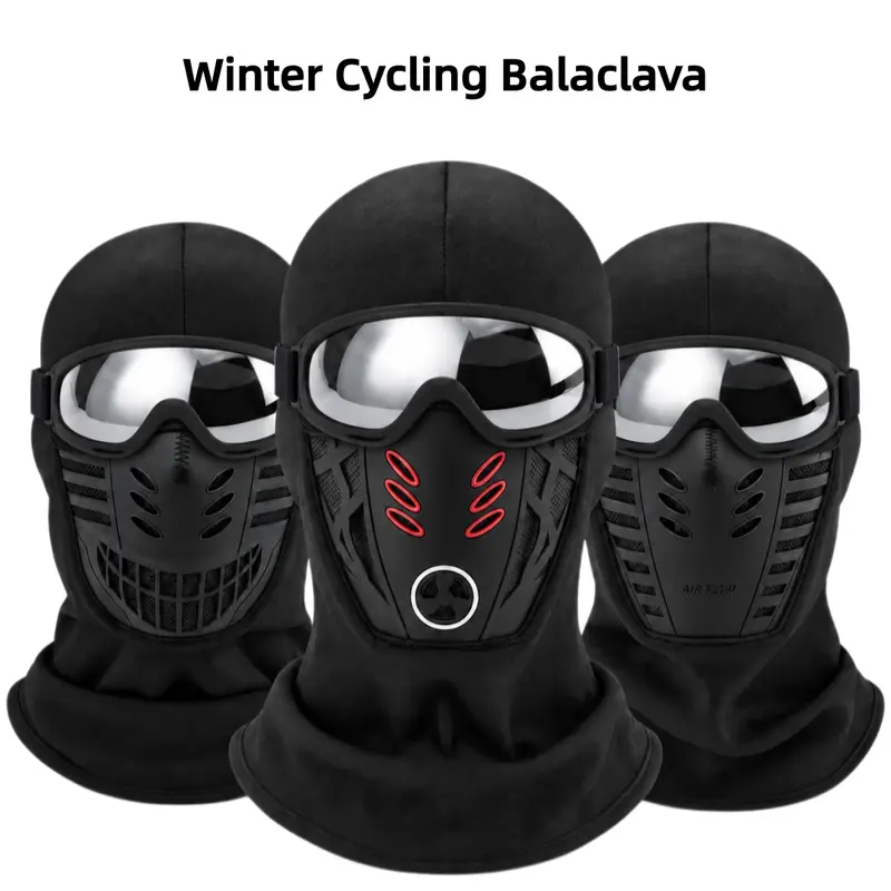 Winter Fleece Balaclava for Men and Women, 1-Pack, 2-Pack or 3-Pack Options, Full Face Mask Hood with Neck Coverage and Vented Panel for Cold Weather Outdoor Wear