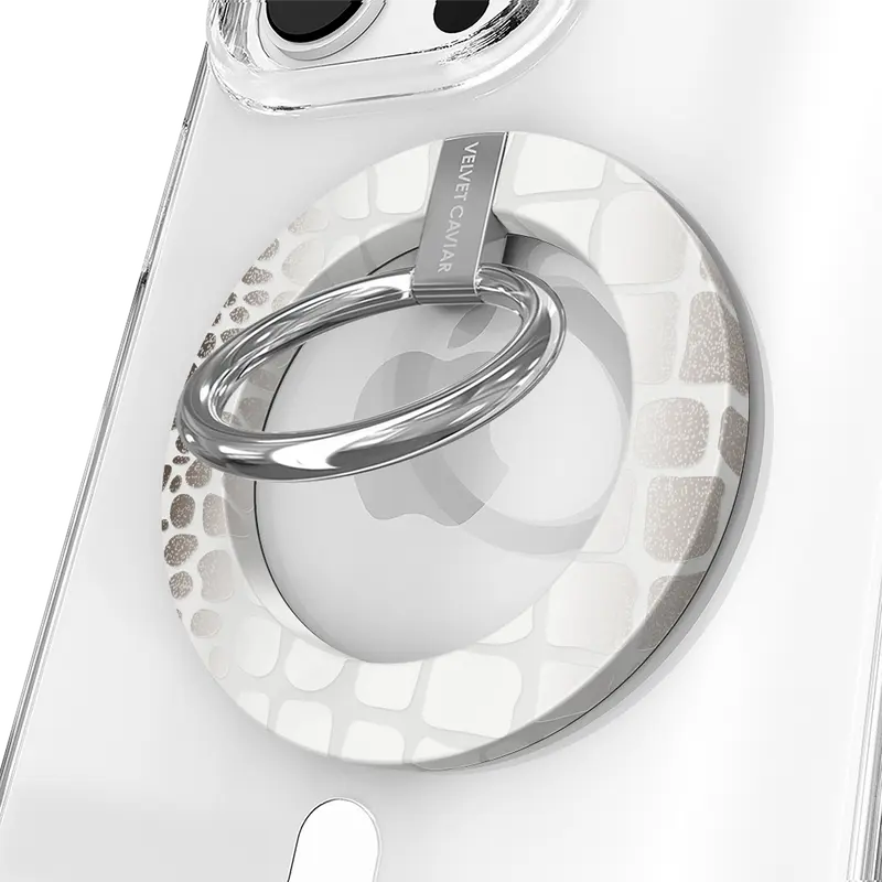 Velvet Caviar Himalayan Croc MagSafe Grip Ring - Magnetic Mobile Accessory, Non Slip Holder, Secure Hold Smart Grip Phone Holders & Mounts for Smartphones