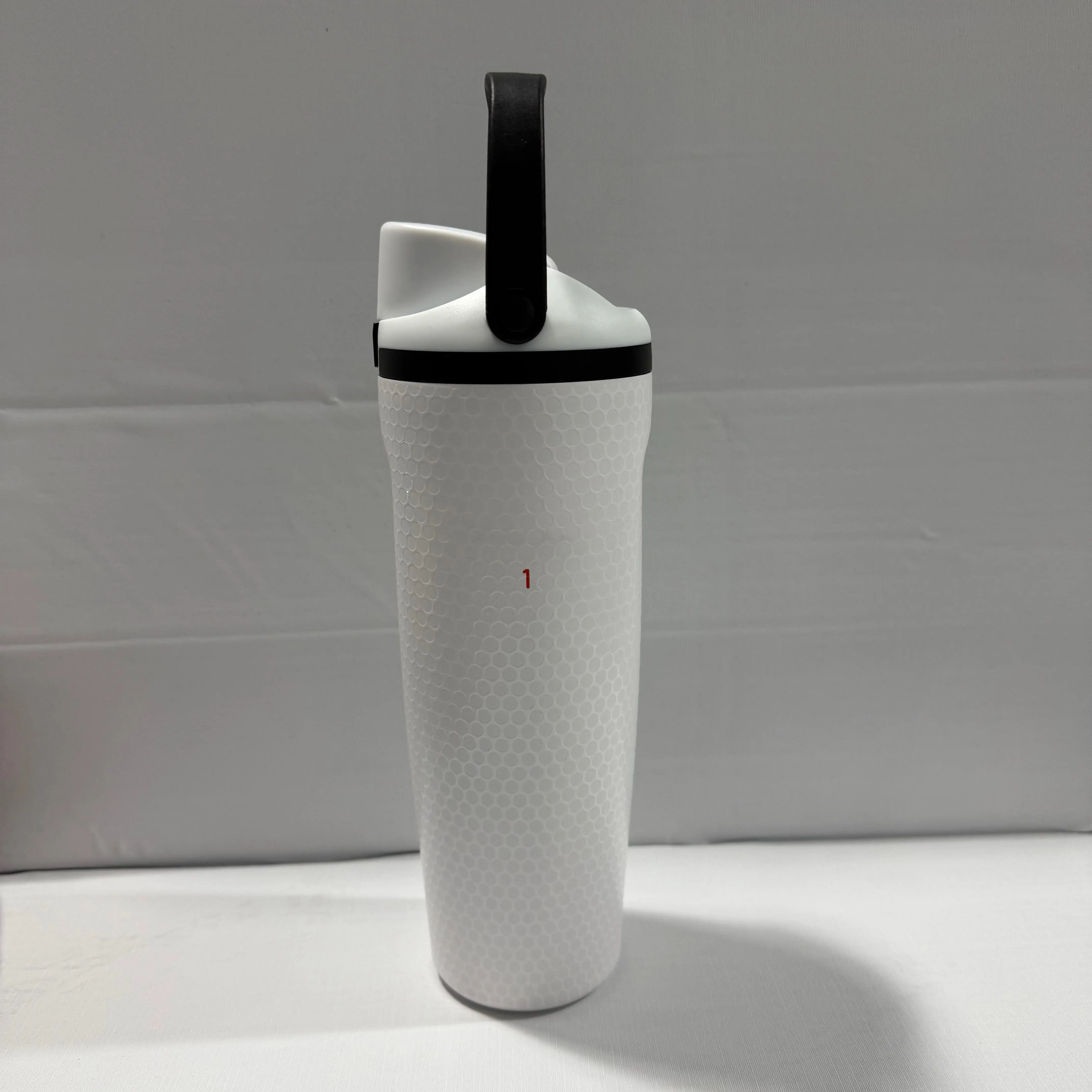 Shimmering white with black accents. 30oz