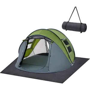 Waterproof Soft Comfortable Trimmable Outdoor Camping Tent Carpet Mat, Protective Waterproof Liner Keeps You Warm & Dry, Floor Rug Accessory for Indoor Outdoor Camping
